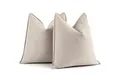 LuxusKollektion Hängedekoration Kissenbezug Chenille Sofakissen Dekokissen Beige 45 x 45 cm 2 Stück