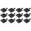 vidaXL Solar-Außenleuchten 12 Stk. LED Rechteckig 12 cm Schwarz