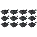 Solar-Außenleuchten 12 Stk. LED Quadratisch 12 Cm Schwarz Gartenlampe Garten