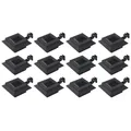 Solar-Außenleuchten 12 Stk. LED Quadratisch 12 cm Schwarz