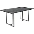 Mid.you Esstisch Astor, Schwarz, Metall, Holzwerkstoff, teilmassiv, Marmoroptik, rechteckig, 90x75x160 cm, Esszimmer, Tische, Esstische