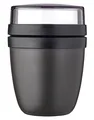 MEPAL Ellipse Mini-Lunchpot Müslibecher Joghurtbecher Kunststoff Schwarz 300 ml