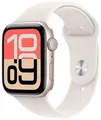 Apple Watch SE 3 GPS 40 mm Smartwatch mit Starlight Aluminiumgehäuse mit Starlight Sportband S/M, Fitness- und Schlaf-Tracker, Pulsmesser, Always-On-Display, wasserabweisend