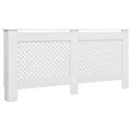 vidaXL Heizkörperverkleidung Heizungsverkleidung Heizkörperabdeckung Heizung Abdeckung Heizkörper Weiß 172x19x81,5cm MDF mit mattem Finish