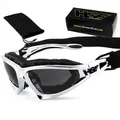 HSE - SportEyes Motorradbrille FALCON-X, Steinschlagbeständig durch Kunststoff-Sicherheitsglas grau
