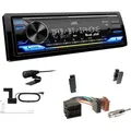 JVC KD-X472DBT 1-DIN Digital Autoradio mit Bluetooth DAB+ inkl. Einbauset für Seat Leon 1999-2006 schwarz