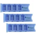 Medi-Inn Medikamentendispenser, für 1 Tag mit 4 Fächern, mit Schiebeblister blau Standard / 3 Stück