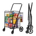VEVOR Einkaufstrolley Einkaufsroller Einkaufswagen 50kg Klappbar Tragetasche