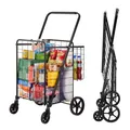 Einkaufstrolley, Einkaufswagen, Klappbar, 50kg, Handwagen, Faltbar, Wäsche, L...