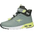 KangaROOS KX-Molbo Mid EV High-Top Kinder Uni Sneaker Warmfutter 10421 grün, Schuhgröße:28 EU - 28