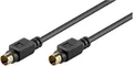 goobay 50057 S Video Kabel vergoldete Mini DIN Stecker 4 polig S-Videokabel geschirmt SVHS Kabel VHS Videorecorder/VHS Recorder Schwarz 1m