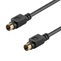 SVHS Kabel S-Video 2x 4pol min DIN Stecker vergoldet 1m Anschlusskabel TV