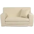 Fortisline Kindersofa, Beige, Textil, Quadratisch, 83x47x43 cm, Handmade in Europe, Kinder- & Jugendzimmer, Kindermöbel, Kindersitzmöbel & -tische, Kindersessel & -sofas