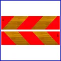 Heckmarkierung Zugmaschine Warntafel Set Warnmarkierung Satz ECE 70.01 Alu LKW