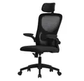 ML-DESIGN Bürostuhl Schreibtischstuhl ergonomisch mit verstellbarer Kopfstütze, Armlehnen, Drehstuhl mit Rollen Schwarz Computerstuhl Chefsessel Gaming-Stuhl