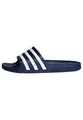 adidas Unisex Adilette Aqua Slides, Dark Blue / Cloud White / Dark Blue, 48.5 EU