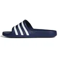 adidas Badelatschen Aqua adilette, blau, rutschfeste EVA-Sohle, Größe 48