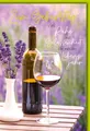 Geburtstag - Karte mit Umschlag - Rotwein und Lavendel - plastikfrei - unverpack
