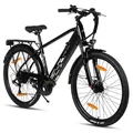 Hiland 26 Zoll Elektro Mountainbike, E-MTB mit 250W Motor, 36V 7.8Ah Batterie, Scheibenbremsen, 7-Gang E-Mountainbike für Männer Frauen