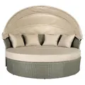 Riess Ambiente Outdoor Sonneninsel - Playa Living - 165cm - Natur - Polyrattan Aluminium - inklusive Kissen wetterfest
