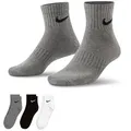 Nike Funktionssocken U NK ED LTWT ANKLE 3P 132 für sportive Aktivitäten, im praktischen 3er-Pack, leichtes Material bunt M (38/41)
