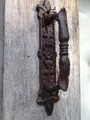 Antikas Türbeschlag Griff für Gartentür oder Stalltür, Türgriff Lilie aus Gusseisen