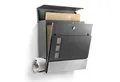 NewHabitat Briefkasten Moderner Wandbriefkasten Personalisierbar Anthrazit RAL7016 (Komplettset, Modell: London), Rostfrei