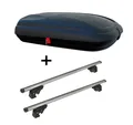 VDP Dachbox, Dachbox BA320L carbonl+Dachträger LION1 für Skoda Roomster 5Tür 06-15