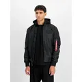 Alpha Industries Bomberjacke MA-1 TT HOOD schwarz L (50/52)