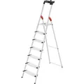 Hailo L80 ComfortLine 8040-707 Aluminium Stufen-Stehleiter inkl. Werkzeugablage Arbeitshöhe (max.): 3.25 m Silber, Schwarz, Rot EN 131 7.8 kg