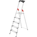Hailo L80 Comfortline, Alu-sicherheits-stehleiter, 5 Stufen