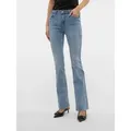 Vero Moda Bootcut-Jeans VMFLASH MR FLARED JEANS LI371 GA NOOS Baumwollmischung mit Stretch, regular waist, bootcut fit blau S (36)