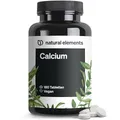 natural elements Calcium Tabletten – 800 mg Kalzium aus Calciumcarbonat pro Tagesdosis – 180 Tabletten für 3 Monate – vegan, hochdosiert, ohne unerwünschte Zusätze – laborgeprüfte Qualität