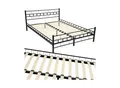 tectake® Metallbett, robustes Stahlgestell, bodenschonende Kunststoffkappen, 140 x 200 cm
