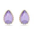 Swarovski Orbita stud earrings, Drop cut, Multicolored, Gold-tone plated