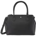 TOM TAILOR Damen TTROMA M Shopper aus Lederimitat, schwarz, Uni, Gr. ONESIZE