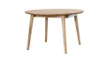 Massivart® Esstisch MATTI 120 cm x 120 / rund / ausziehbar /Wildeiche geölt, Tischplattenstärke 25 mm / Massivholztisch
