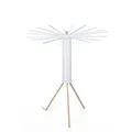 Foppapedretti Octopus Myhome Wäscheständer, Aluminium/PVC/Holz Buche, weiß, 112 x 112 x 121 cm
