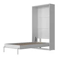 SMARTBett Schrankbett Classic mit Gasdruckfedern 100x200cm Vertikal Weiss | Wandbett, Wandklappbett fürs Gaestezimmer, Buero, Wohnzimmer, Schlafzimmer
