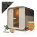 Artsauna Fasssauna Nolvik L - 4 Personen, mit 6 kW Ofen & Zubehör für Garten, Cube Design