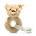 Steiff Kuscheltier Jimmy Teddybär Greifling mit Rassel, Süßes Stofftier, Jungen, Mädchen & Babys ab 0 Monaten, Friends, Plüschtier 14 cm, Klein, Hellbraun, 242298