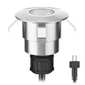 ledscom.de LED Bodeneinbauleuchte ATRIA für außen, IP65, edelstahl, rund, 40mm Ø, kaltweiß