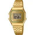 CASIO VINTAGE Chronograph LA680WEGV-9AEF, Quarzuhr, Armbanduhr, Damenuhr, Digitaluhr, Edelstahlarmband goldfarben