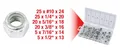 Sortiment Muttern, selbstsichernd, UNC, 100-tlg - KS Tools 970.0480