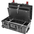 STIER Werkzeugkoffer | Werkzeugtrolley | Werkzeugtafel | Werkzeugkiste Premium-Ausführung mit Rollen und Teleskopgriff, flugtauglich, leer | unbes...