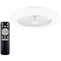 Philips LED Amigo Deckenventilator 20 W, 42 W (Ø x H) 490 mm x 137 mm Glitzereffekt mit Beleuchtung, Dimmbar