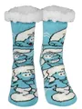 United Labels Die Schlümpfe Hüttensocken - Haussocken für Damen Kuschelsocken Flauschige Wintersocken warme Frauen Socken Blau (DE/NL/SE/PL, Numerisch, 35, 38, Regular, Regular)