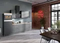 Optifit Küchenzeile mit E-Geräte anthrazit matt 270 cm