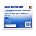 Lebensmittelhandschuhe PE Ampri Med Comfort transparent L Dispenser Polyethylen Lebensmittelhandschuhe gehämmert