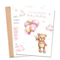 MeinBaby123® 10 Einladungskarten Kindergeburtstag Mädchen und Jungs | süße Geburtstagseinladungen für Kinder | Bär Einladungskarten | inkl. 10 Briefumschläge | Premium Qualität (Bär V2)